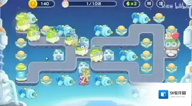 保卫萝卜4太空穿越第56关满星通关攻略