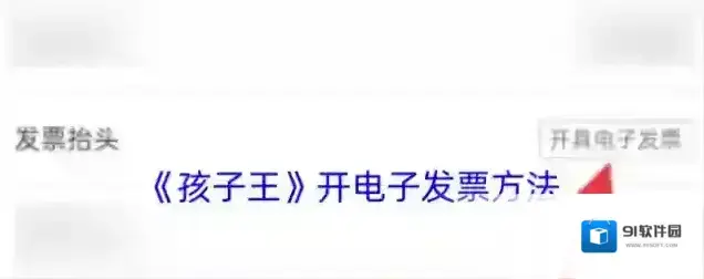 孩子王电子发票