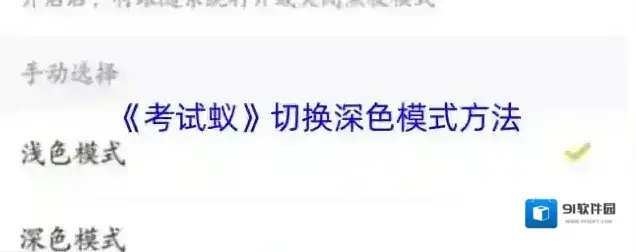 考试蚁深色模式