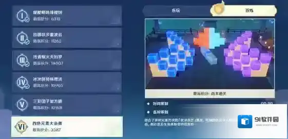 原神闲畅游艺第六关怎么过 四色元素大杂高分分享