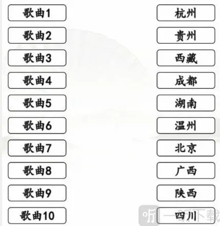 汉字找茬王搞笑省市歌过关攻略 找到对应的歌曲过关方法