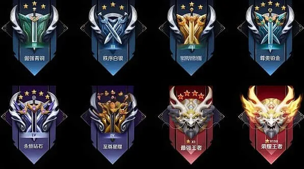 王者荣耀排位等级