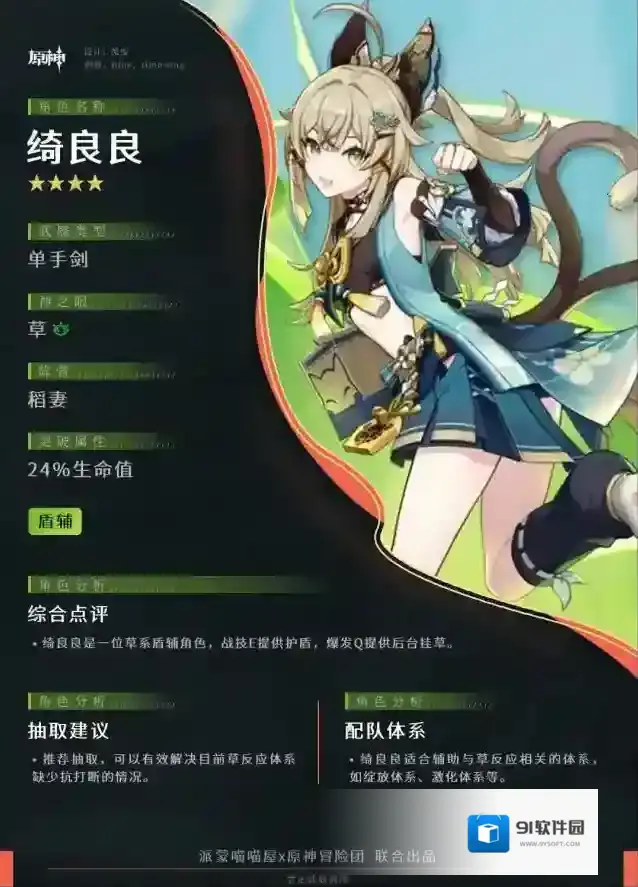 原神【角色攻略】绮良良全面解析 稻妻的这只可爱猫又你喜欢吗？