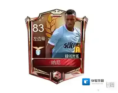 FIFA足球世界纳尼球员属性 纳尼球员数据