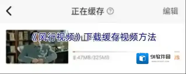 《风行视频》下载缓存视频方法