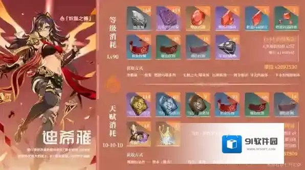 原神迪希雅全培养材料采集攻略