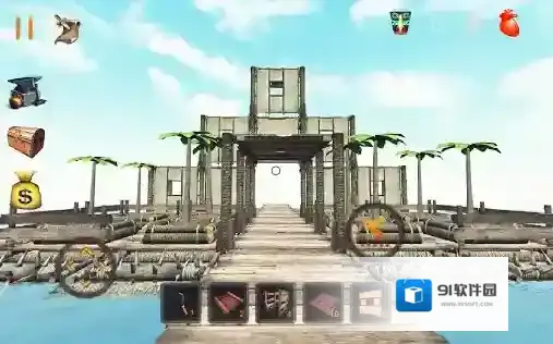 木筏海上生存岛屿