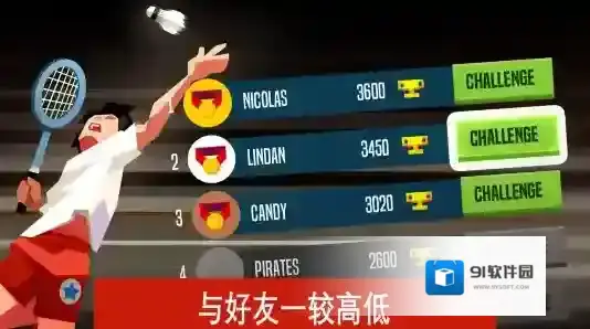 羽毛球高高手击球