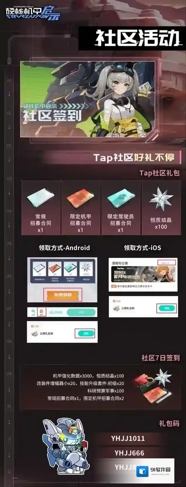 硬核机甲启示兑换码