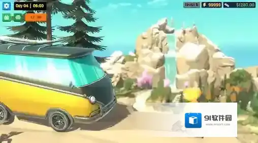 房车露营模拟器停下