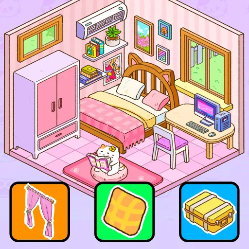 diy贴纸书(贴纸游戏布置小屋)官方最新版-v1.0 安卓版