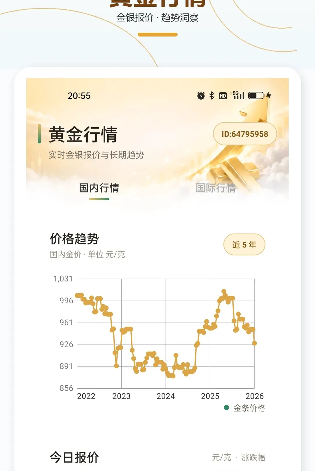 金价趋势查看助手(黄金资产工具)应用截图1