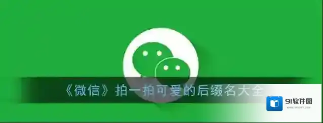 《微信》拍一拍可爱的后缀名大全