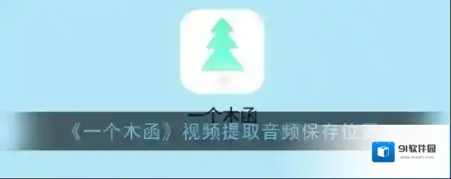 《一个木函》视频提取音频保存位置