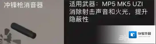 荒野行动冲锋枪消音器有什么用 冲锋枪消声器作用属性介绍