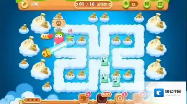 保卫萝卜2第51关怎么获得金萝卜