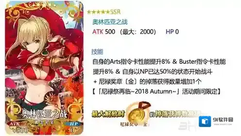 FGO奥林匹亚之战礼装怎么样 奥林匹亚之战属性图鉴介绍