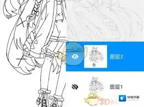 熊猫绘画换色